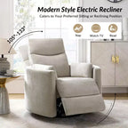 Poltrona reclinabile girevole elettrica Fermin|ARTFUL LIVING DESIGNS
