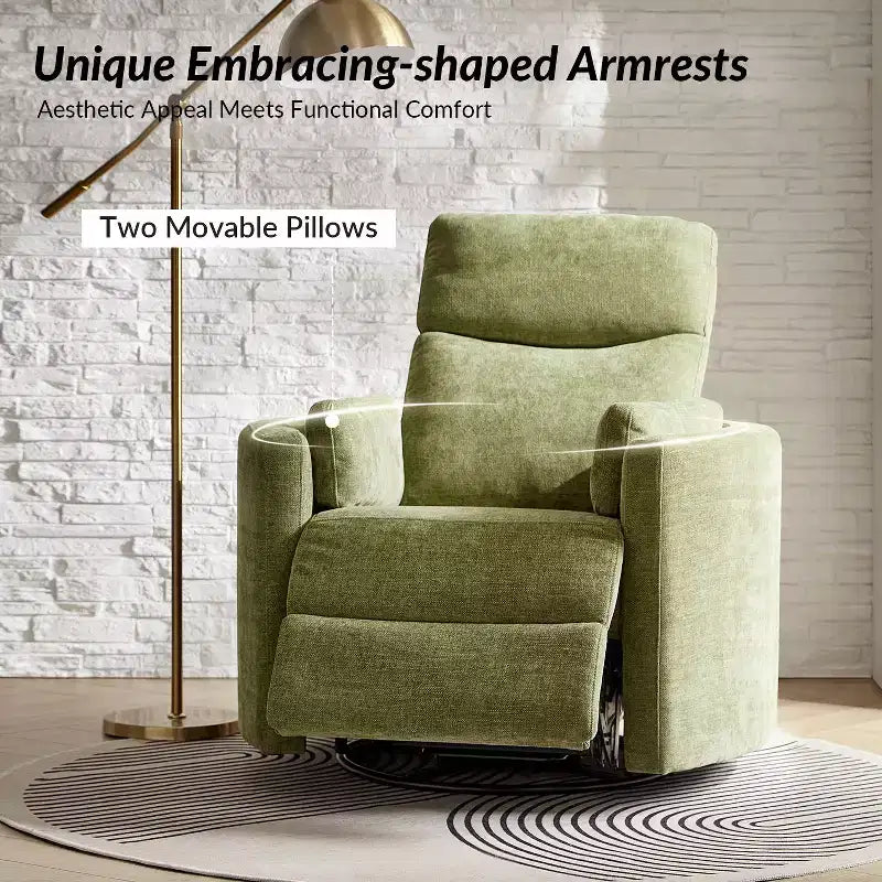 Poltrona reclinabile girevole elettrica Fermin|ARTFUL LIVING DESIGNS