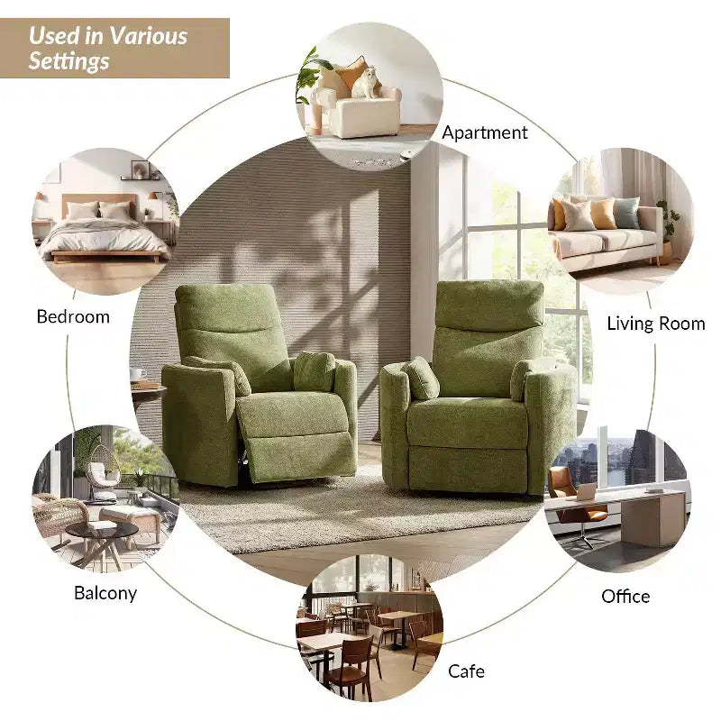 Poltrona reclinabile girevole elettrica Fermin|ARTFUL LIVING DESIGNS