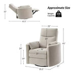Poltrona reclinabile girevole elettrica Fermin|ARTFUL LIVING DESIGNS