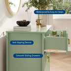 Comodino in Legno con Cassettiera Scanalata, Comodino a 3 Cassetti - Cassettiera Moderna per Camera da Letto, Soggiorno, Corridoio e Ingresso
