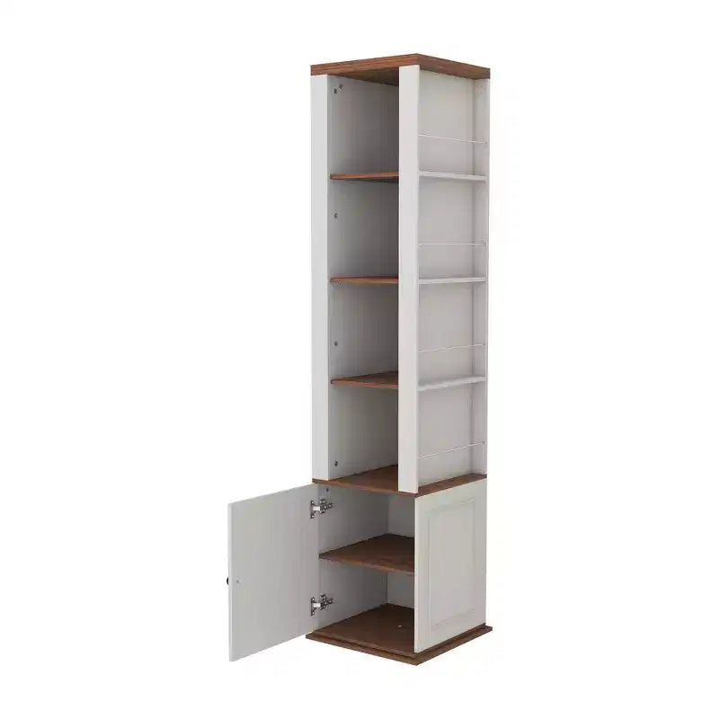 AndMakers Antico Bianco Legno 39,98 cm. Dispensa con 7 Ripiani