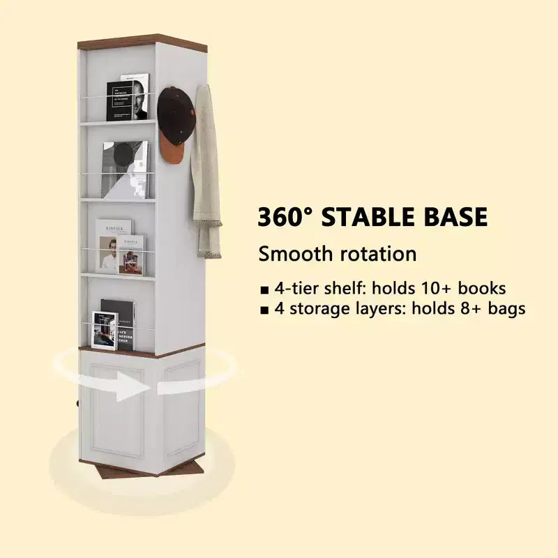AndMakers Antico Bianco Legno 39,98 cm. Dispensa con 7 Ripiani