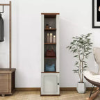 AndMakers Antico Bianco Legno 39,98 cm. Dispensa con 7 Ripiani