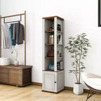 AndMakers Antico Bianco Legno 39,98 cm. Dispensa con 7 Ripiani