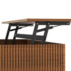 Tavolino da caffè Sorren Rustic di GDFStudio con piano sollevabile, contenitore nascosto e ripiano a due livelli