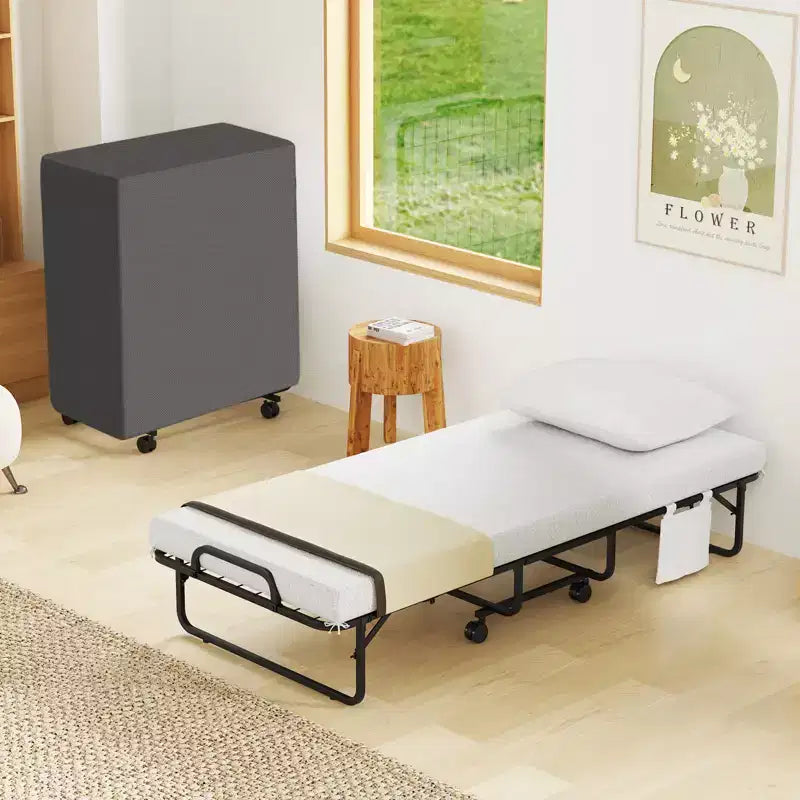 Costway Letto Pieghevole con Materasso 75 x 39, Letto a Scomparsa per Adulti Singolo con Materasso in Memory Foam e Cuscino