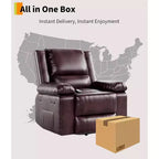 Poltrona reclinabile elettrica, poltrona Home Theater con supporto lombare, poltrona reclinabile in similpelle con schienale e gambe regolabili, poltrona reclinabile elettrica per anziani