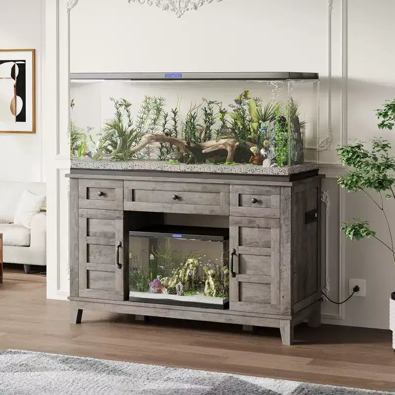 Supporto per Acquario da Fattoria da 55-75 Galloni, Supporto per Acquario con Presa di Corrente, Vaso per Pesci da 1400 libbre per Terrario di Pesci/Tartarughe/Rettili