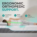 Dyonery Firm Materasso a doppia faccia ribaltabile a rigidità media-extra rigida, in memory foam, per il mal di schiena, certificato CertiPUR-US, senza fibra di vetro