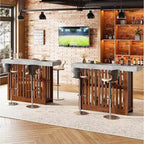 Tavolo da Bar Lungo 63 - Tavolo da Pub Altezza Bancone con 2 Ripiani Portaoggetti, Mobile Moderno da Bar per Colazione per Sala da Pranzo, Bistrot, Soggiorno