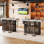 Tavolo da Bar Lungo 63 - Tavolo da Pub Altezza Bancone con 2 Ripiani Portaoggetti, Mobile Moderno da Bar per Colazione per Sala da Pranzo, Bistrot, Soggiorno