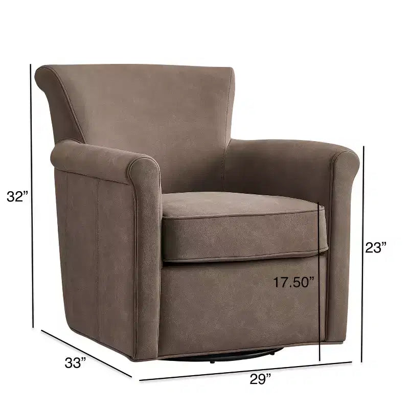 TUYOHW Poltrona Girevole in Similpelle, Poltrona con Schienale Curvo con Base Girevole in Metallo, Cuscino di Seduta Rimovibile, Sedia Lounge Divano per Soggiorno