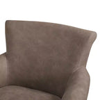 TUYOHW Poltrona Girevole in Similpelle, Poltrona con Schienale Curvo con Base Girevole in Metallo, Cuscino di Seduta Rimovibile, Sedia Lounge Divano per Soggiorno