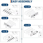 COZONY Scaffale Portaoggetti a 8 Cubi, Libreria a Cubi con 10 Pannelli Rimovibili per Soggiorno, Camera da Letto e Ufficio