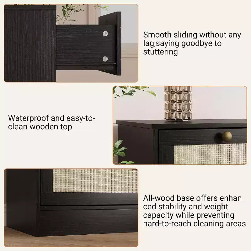 COZONY Cassettiera in legno a 12 cassetti per camera da letto, Comò in legno largo 61", Cassettiera moderna e porta TV per TV da 65" per soggiorno o corridoio