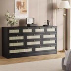 COZONY 12-Drawer Wood Dresser for Bedroom, 61 Wide Wooden Chest of Drawers, Modern Dresser & TV Stand for 65 TV for Living Room or Hallway