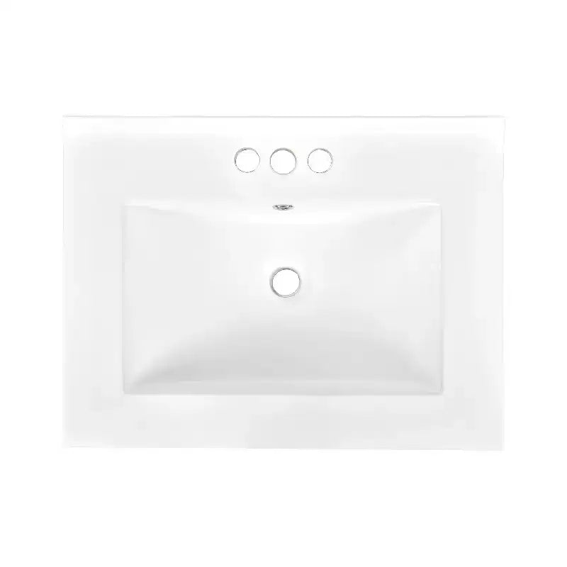 Mobile bagno da 60 cm con lavabo, armadietto da bagno con 2 ripiani, mobile da bagno in legno autoportante