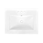 Mobile bagno da 60 cm con lavabo, armadietto da bagno con 2 ripiani, mobile da bagno in legno autoportante