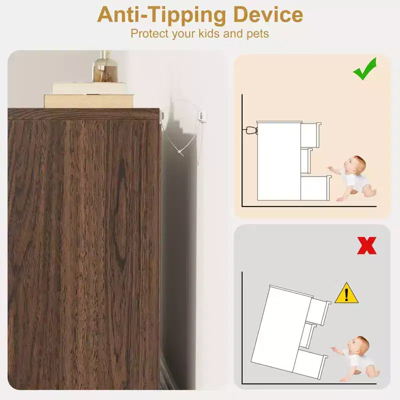 Cassettiera Moderna a 3 Cassetti, Comodino Versatile e Cassettiera Contenitore per Camera da Letto, Cameretta, Ingresso, Noce