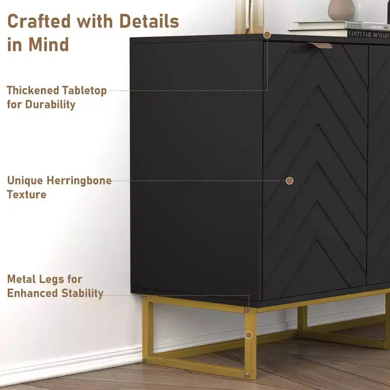 Mobile buffet, Armadietto contenitore con ripiani, Credenza in legno con consolle per organizzazione, Cucina, Sala da pranzo, Salotto, Ingresso