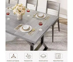 Tavolo da Pranzo Frame con Dettaglio a Vita per 6-8 Persone, Tavolo da Pranzo Rettangolare in Legno con Gambe in Metallo Resistenti, Ideale per Sala da Pranzo