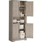 Acekool 178cm Tall Kitchen Pantry Cabinet with 4 Doors, Adjustable Shelves, Modern Storage Organizer for Kitchen or Living Room