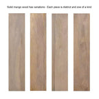 Tavolino rettangolare in legno Kate and Laurel Eastmont, 46x22x17, Naturale