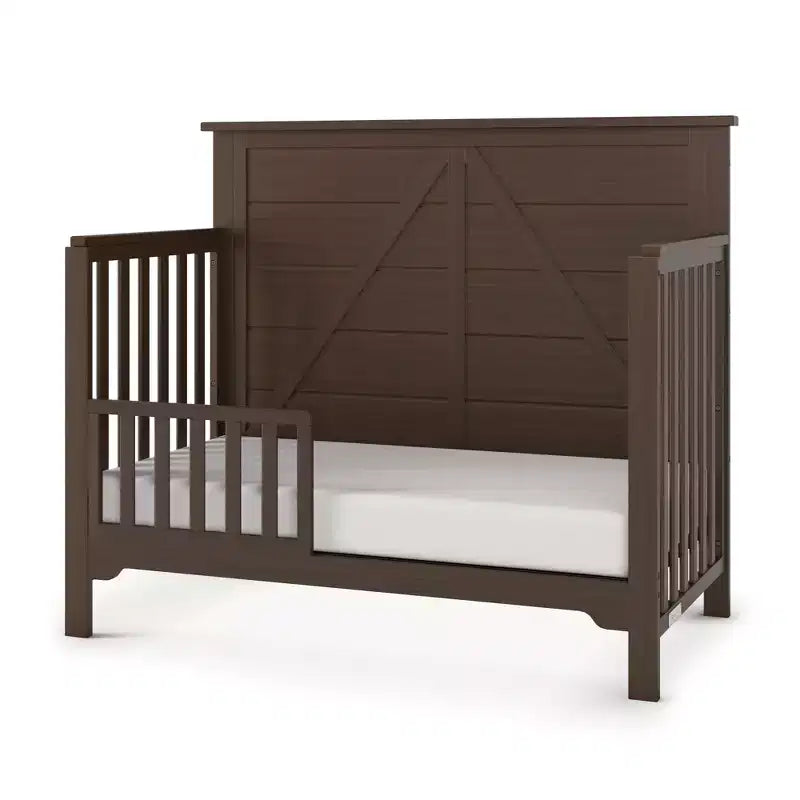 Culla trasformabile 4-in-1 Child Craft Woodland, si converte in lettino da giorno, lettino per bambini, letto a una piazza e mezza, 3 posizioni materasso, finitura sicura per neonati