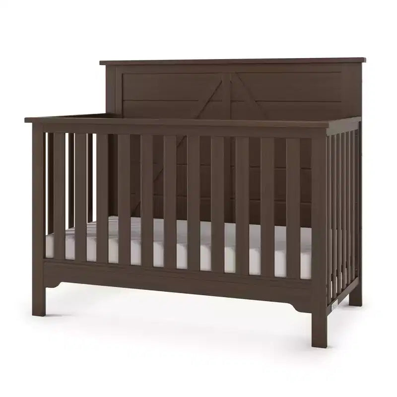 Culla trasformabile 4-in-1 Child Craft Woodland, si converte in lettino da giorno, lettino per bambini, letto a una piazza e mezza, 3 posizioni materasso, finitura sicura per neonati