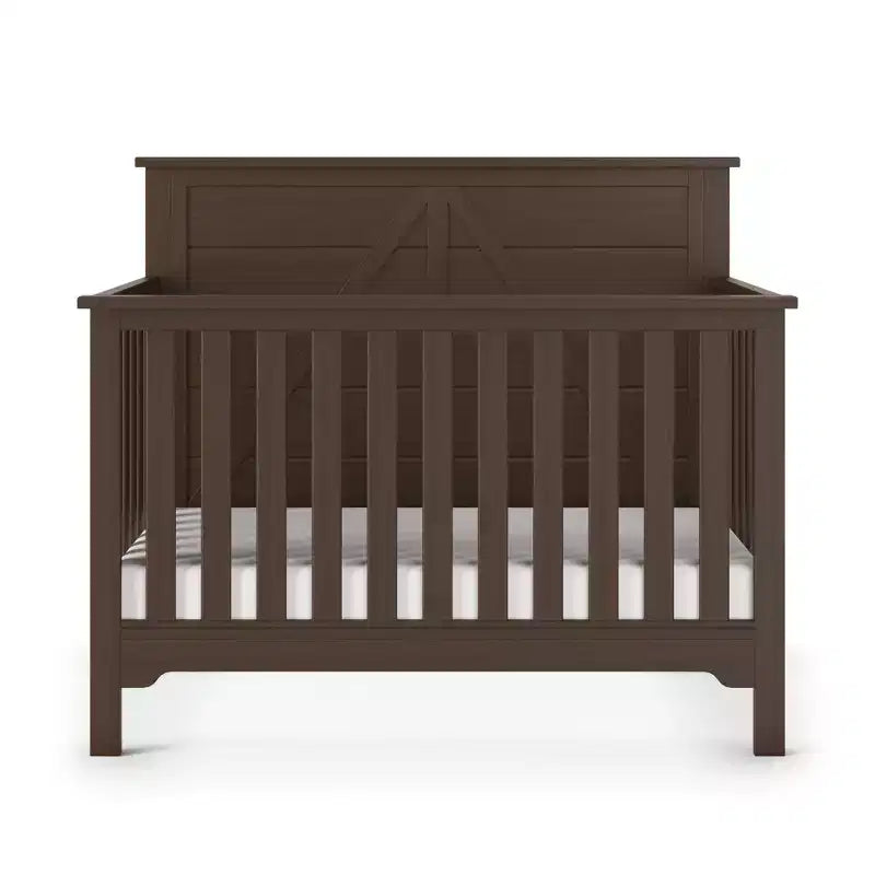 Culla trasformabile 4-in-1 Child Craft Woodland, si converte in lettino da giorno, lettino per bambini, letto a una piazza e mezza, 3 posizioni materasso, finitura sicura per neonati