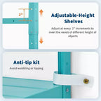 Scaffale a 5 ripiani, scaffali portaoggetti, librerie in metallo per riporre oggetti, scaffali da garage regolabili, scaffale portaoggetti resistente, ripiano dispensa, scaffale da cucina