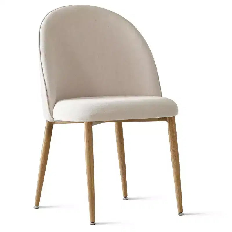 Set da tavolo da pranzo rotondo a 5 pezzi in rovere, tavolo con piedistallo da 46 e 4 sedie imbottite con gambe in metallo color rovere per cucina o sala da pranzo-Panipeachy