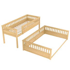 Letto a castello Twin XL/Full XL su Queen con scaletta e sponde di protezione - ModernLuxe