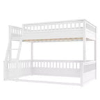 Letto a castello Twin XL/Full XL su Queen con scaletta e sponde di protezione - ModernLuxe