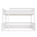Letto a castello Twin XL/Full XL su Queen con scaletta e sponde di protezione - ModernLuxe
