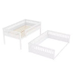 Letto a castello Twin XL/Full XL su Queen con scaletta e sponde di protezione - ModernLuxe