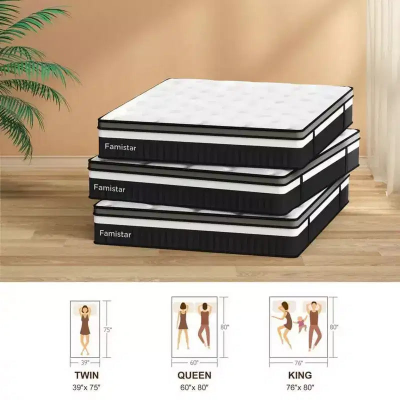 Svuotamento materassi, materasso queen size da 14 pollici in offerta, materasso in memory foam, rigidità media, fresco e con molle insacchettate certificato CertiPUR-US