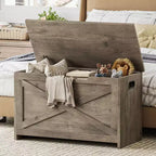 Panca contenitore in legno con cerniera di sicurezza e seduta multiuso, grande scarpiera, multifunzionale, per ingresso, soggiorno, camera da letto