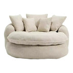 Divano Okak Bean Bag con 5 Cuscini, Grandi Divani Pouf per Adulti/Bambini, Sedia Gigante da Pavimento con Schienale Avvolgente per Salotto