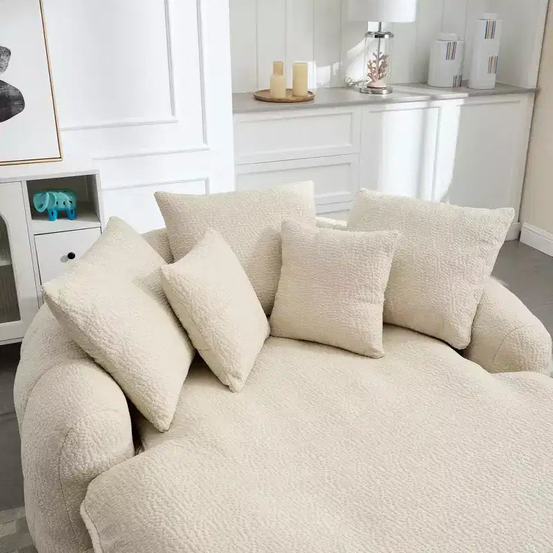 Divano Okak Bean Bag con 5 Cuscini, Grandi Divani Pouf per Adulti/Bambini, Sedia Gigante da Pavimento con Schienale Avvolgente per Salotto