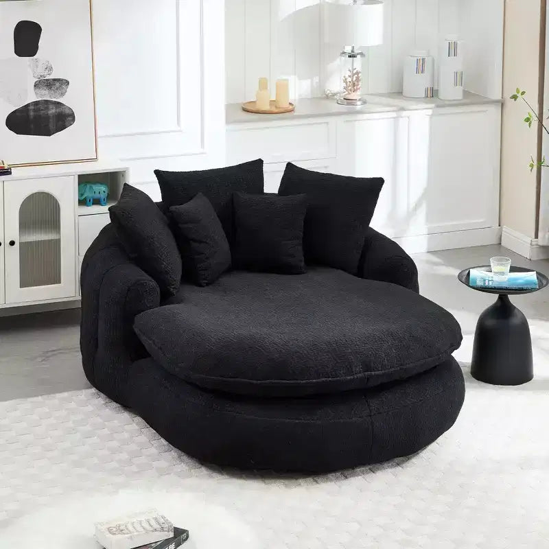 Divano Okak Bean Bag con 5 Cuscini, Grandi Divani Pouf per Adulti/Bambini, Sedia Gigante da Pavimento con Schienale Avvolgente per Salotto
