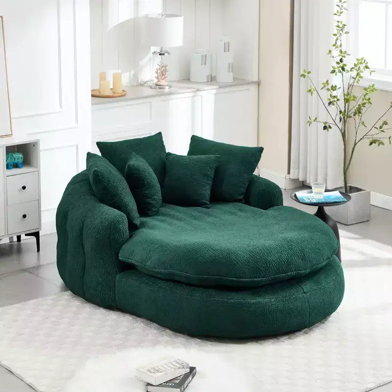 Divano Okak Bean Bag con 5 Cuscini, Grandi Divani Pouf per Adulti/Bambini, Sedia Gigante da Pavimento con Schienale Avvolgente per Salotto
