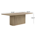 Christopher Knight Home Tessa Tavolo da pranzo moderno rettangolare 8 posti 84" oversize con base a piedistallo