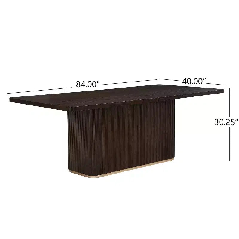 Christopher Knight Home Tessa Tavolo da pranzo moderno rettangolare 8 posti 84" oversize con base a piedistallo