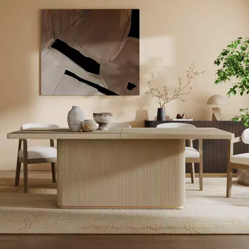 Christopher Knight Home Tessa Tavolo da pranzo moderno rettangolare 8 posti 84" oversize con base a piedistallo