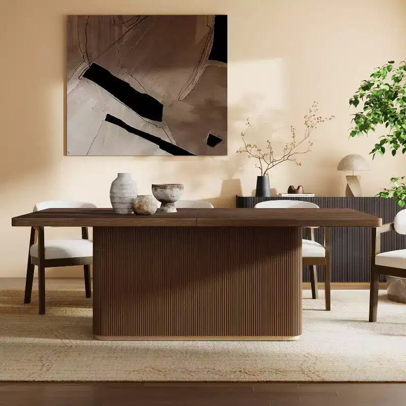 Christopher Knight Home Tessa Tavolo da pranzo moderno rettangolare 8 posti 84" oversize con base a piedistallo