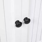 Mobile lavabo da bagno compatto da 20 pollici con contenitore, mobiletto da bagno in legno con cassetti e ante, bianco