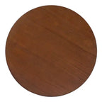 Tavolino rotondo in rattan con gambe in legno massiccio, tavolino d'appoggio da 15,7" - ModernLuxe