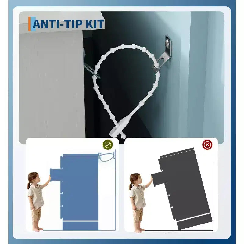 Comò alto moderno a 5 cassetti per camera da letto, cassettiera in legno con guide a chiusura silenziosa, organizer da ingresso bianco resistente all'acqua